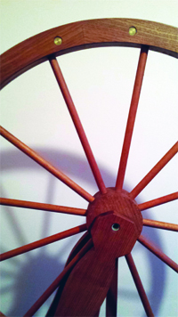 drive wheel of Jim Hennequen spinning wheel
